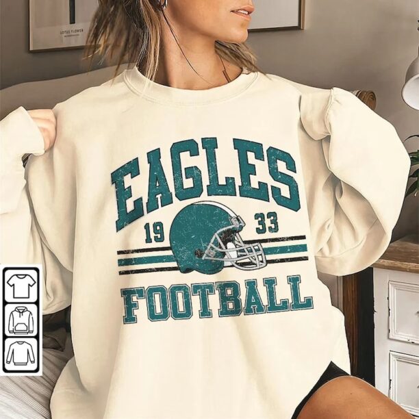 Eagles Football Shirt, Shirt Retro Style 90s Vintage Unisex shirt, Graphic Tee Gift For Football Fan Sport