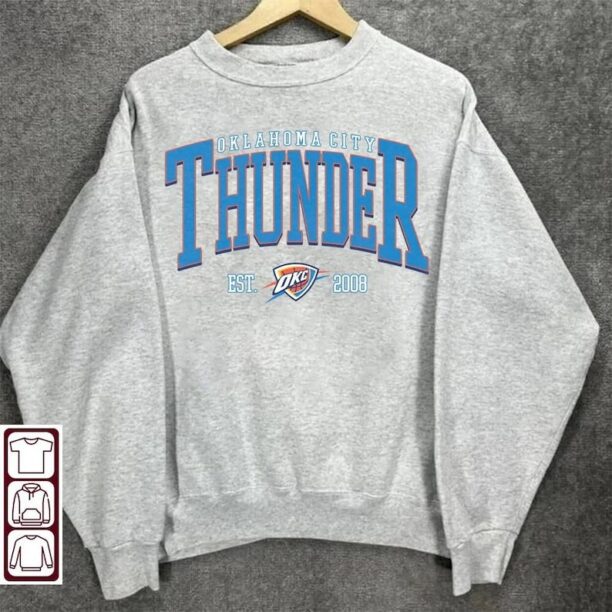 Vintage Oklahoma Thunde Shirt, T-Shirt, Thunder Sweater, Thunder T-Shirt, Vintage Basketball Fan, Retro Oklahoma City