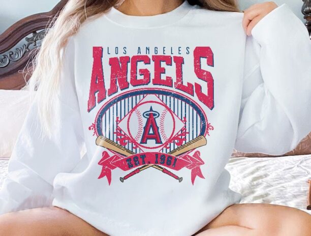 Los Angeles Baseball Sweatshirt | Vintage Style Los Angeles Baseball Crewneck Sweatshirt