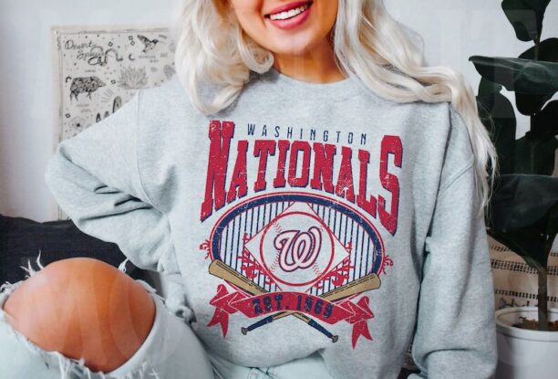 Washington Baseball Sweatshirt | Vintage Style Washington Baseball Crewneck Sweatshirt | Washington EST 1969 Sweatshirt