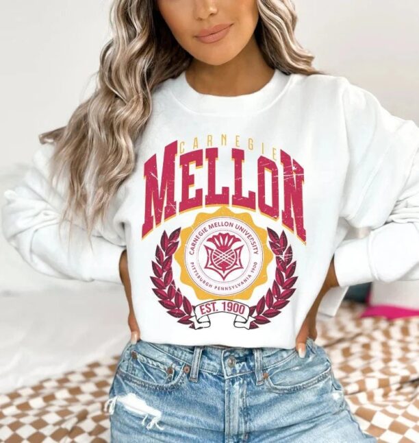 Mellon University Shirt, Vintage Carnegie Mellon University Shirt, Carnegie Mellon College, Carnegie Mellon University