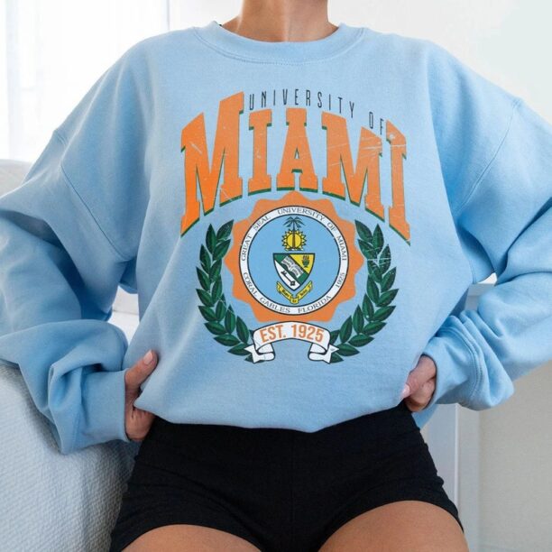 University of Miami Shirt, Vintage University of Miami Shirt, University of Miami Shirt, University Shirt