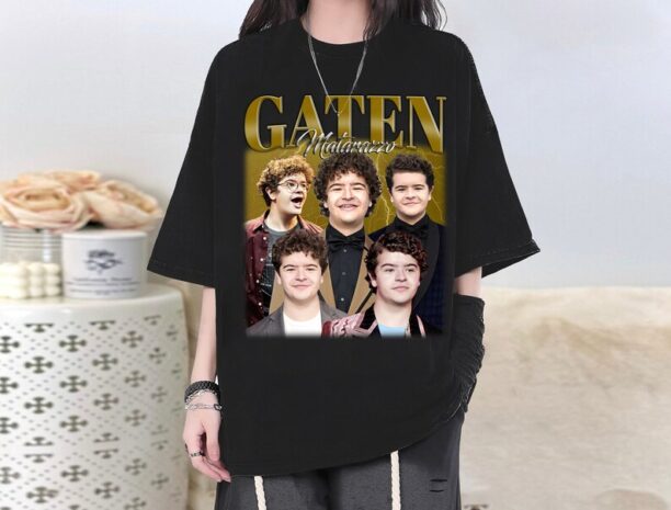 Gaten Matarazzo T-Shirt, Gaten Matarazzo Shirt, Gaten Matarazzo Tees, Gaten Matarazzo Homage, New Movie T-Shirt