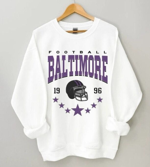 Baltimore Football Sweatshirt, Vintage Style Baltimore Football Crewneck, Football Sweatshirt, Baltimore Hoodie