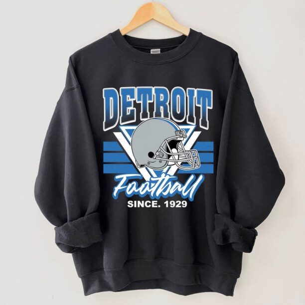 Detroit Football Shirt, Vintage Detroit Lion Football Crewneck, Detroit Lion Sweatshirt