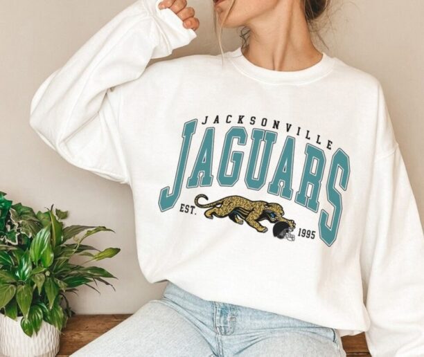 Vintage Jacksonville Jaguar Football Sweatshirt NFL Jacksonville Jaguars Shirt