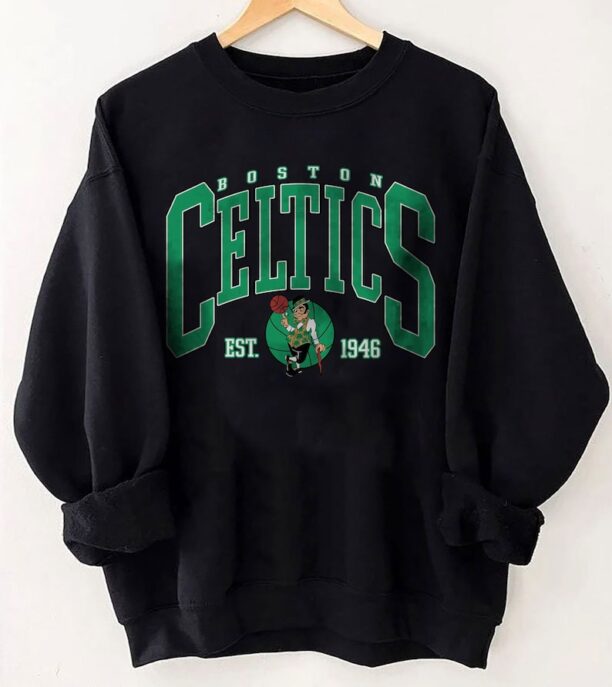 Vintage Boston Celtic Basketball Shirt, Celtics 90s Retro Style Sweatshirt