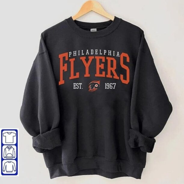 Christmas gift, vintage Philadelphia Flyers shirt from the 1990s, college sweatshirt, hockey fan gifts, hockey crewneck