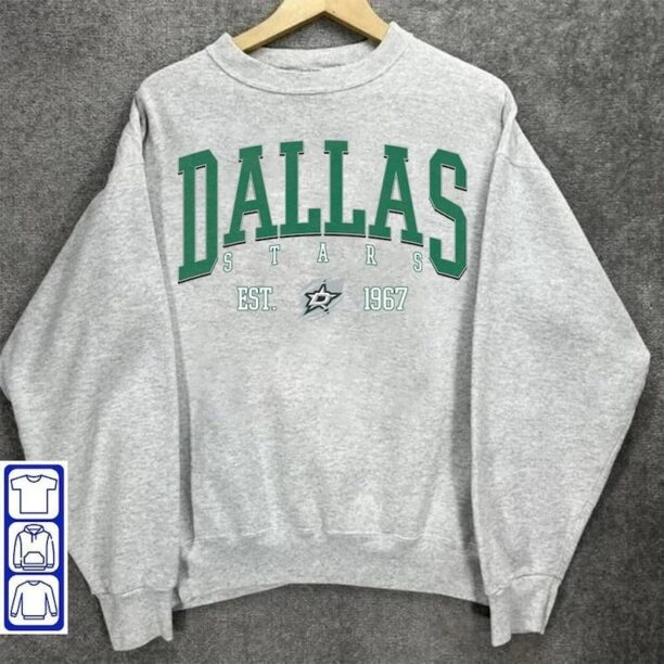 Vintage 90s Dallas Stars shirt, college sweatshirt, hockey fan gifts, crewneck, Christmas gift, and Dallas Stars
