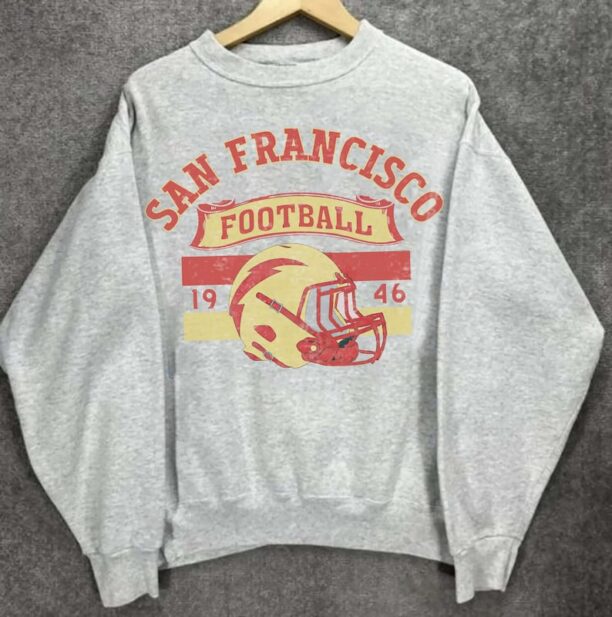 San Francisco Football Crewneck Sweatshirt, San Francisco Football Shirt, San Francisco Gift, Niners Sweatshirt