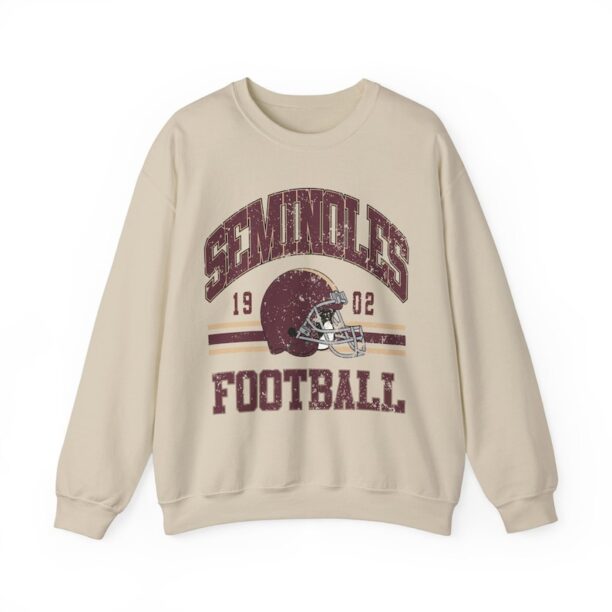 Florida State Football Sweatshirt, Shirt Retro Style 90s Vintage Unisex Crewneck Football American