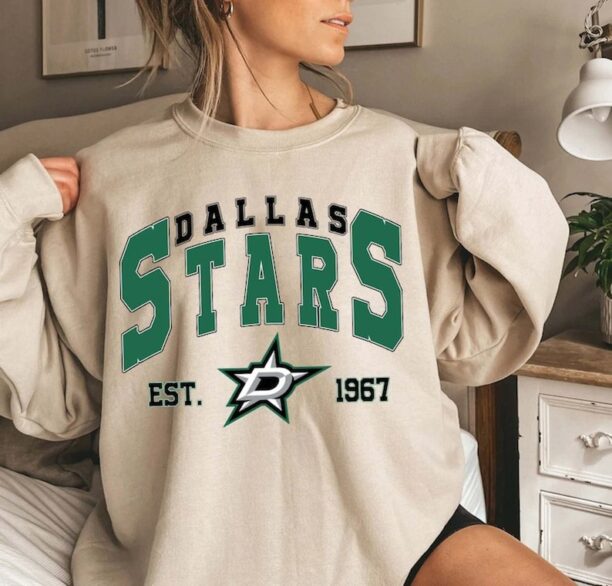 Vintage Dallas Star Vintage 90s Sweatshirt, Crewneck, Shirt, Hoodie, Jersey Hockey Retro Gift For Christmas 2023