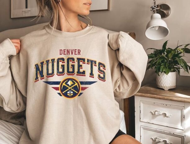 Denver Nuggets Sweatshirt Vintage Women Nuggets Retro Sweatshirt Denver Nuggets Pullover Nuggets Men Crewneck Vintage