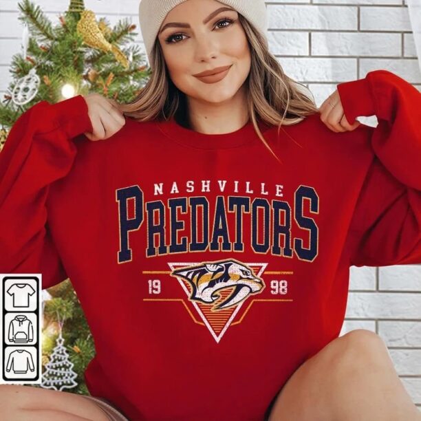 Vintage 90s Nashville Predators Sweatshirt, Nashville Predators Unisex t-shirts, long-sleeved t-shirts