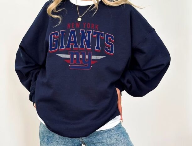 New York Giants Sweatshirt Vintage Women NY Giants Crewneck Men Retro Giants Pullover Distressed Giants Jersey New York