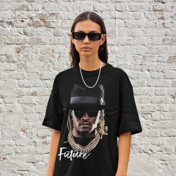 Retro Future Rapper Face T Shirt, Hip Hop Rap Tee, Gift For Her Him Valentines Present Vintage Bootleg 90s Fans Shirt