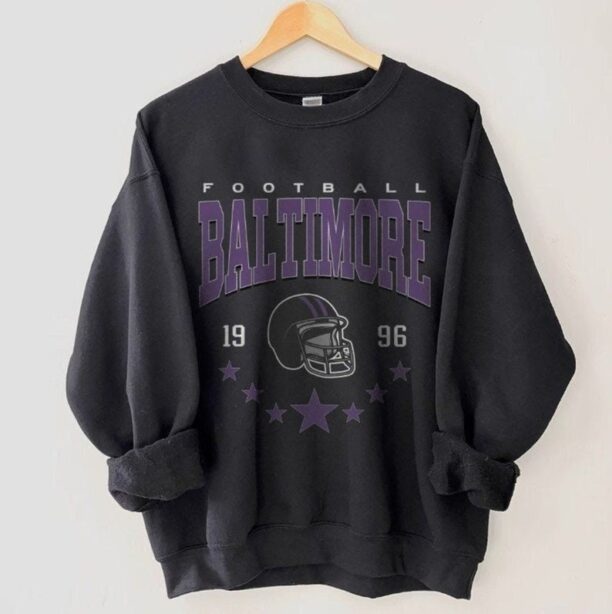 Baltimore Football Sweatshirt, Vintage Style Baltimore Football Crewneck, Football Sweatshirt, Baltimore Hoodie