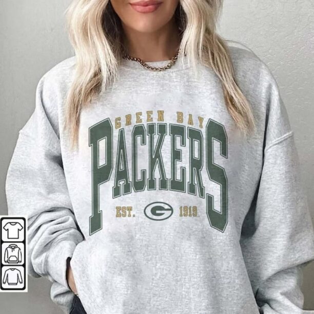 Vintage Green Bay Football Crewneck Sweatshirt, Packer Football Sweatshirt, Green Bay Football