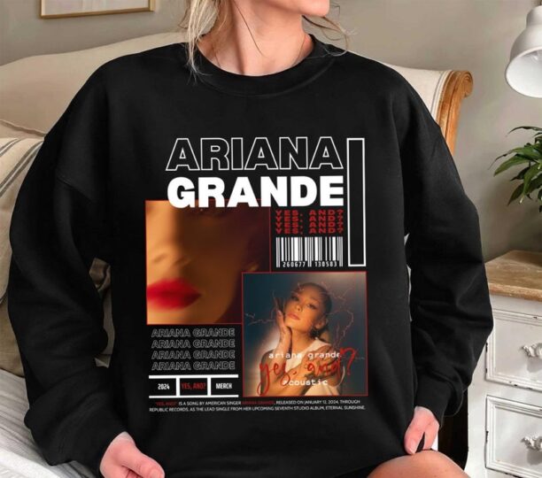 Ariana Grande Yes, And? Crewneck Sweatshirt, AG7 Shirt, Arianators Sweatshirt, Graphic Sweatshirt