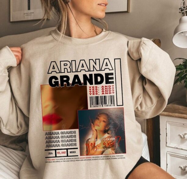 Ariana Grande Yes, And? Crewneck Sweatshirt, AG7 Shirt, Arianators Sweatshirt, Graphic Sweatshirt