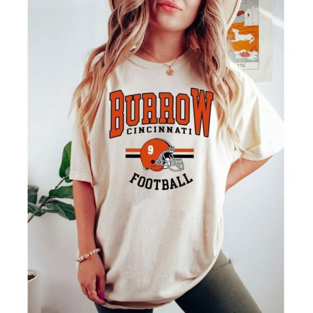 Vintage Joe Burrow Football Unisex T-Shirt Crewneck Hoodies, Joe Burrow Sweatshirt, Football Fan Tee