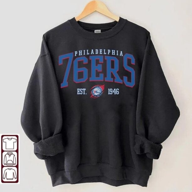 Vintage Philadelphia Basketball Sweatshirt T-Shirt, Philadelphia 76er Sweater, 76er T-Shirt, Vintage Basketball Fan