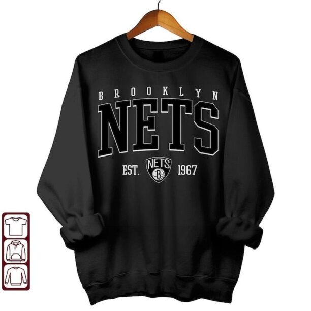Vintage Brooklyn Nets Basketball, 90s Bootleg, T-Shirt Retro Style Sweatshirt Crewneck, fan gift, Brooklyn Nets shirt