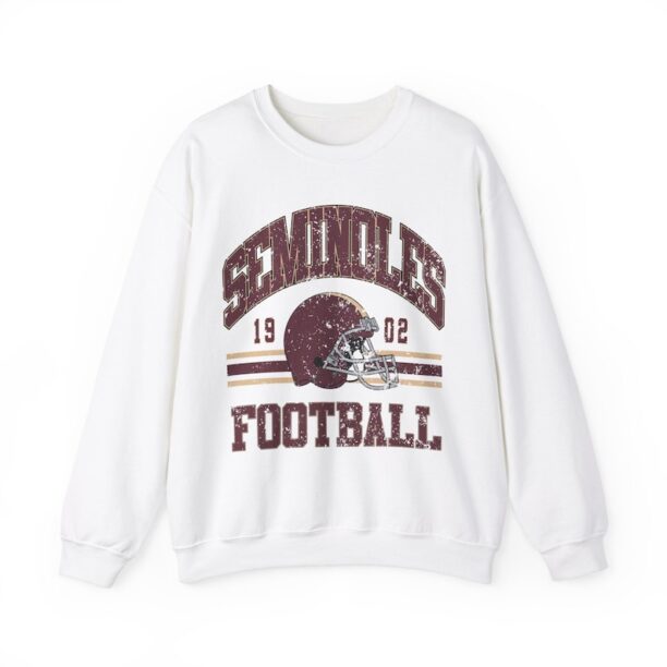 Florida State Football Sweatshirt, Shirt Retro Style 90s Vintage Unisex Crewneck Football American