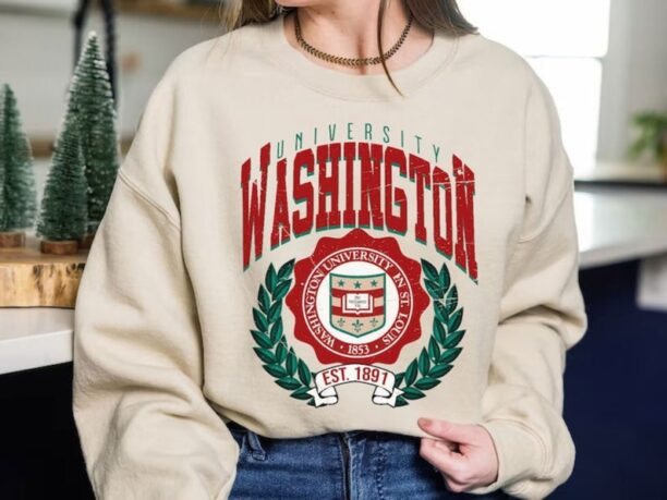 Vintage style Washington University in St. Louis sweatshirt, Washington University shirt, St. Louis college shirt