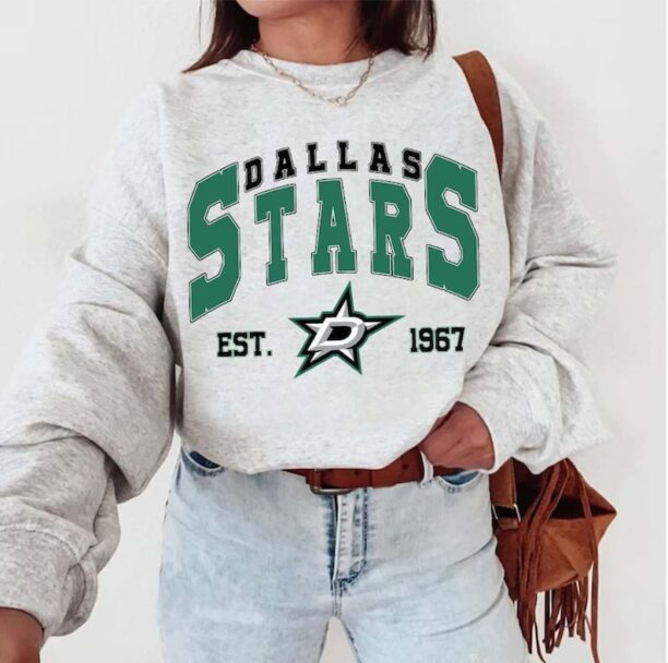 Vintage Dallas Star Vintage 90s Sweatshirt, Crewneck, Shirt, Hoodie, Jersey Hockey Retro Gift For Christmas 2023