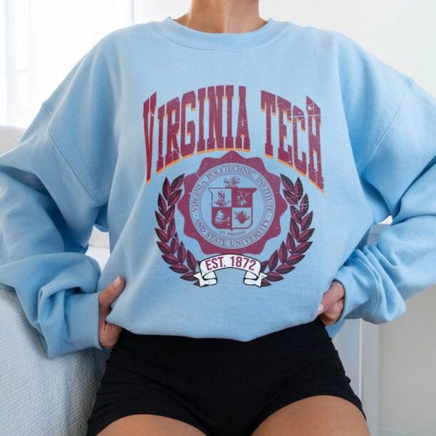 University of Virginia Tech - 1872 Sweatshirt, Vintage University of Virginia Tech - 1872 Sweatshirt