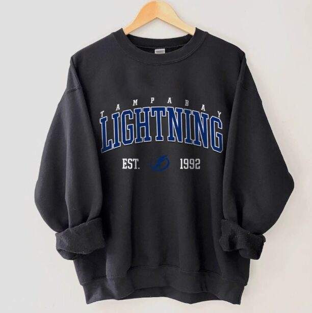 Tampa Bay Hockey Vintage Style Crewneck Gifts for Hockey Fans; Tampa Bay Lightning Sweatshirt, Tampa Bay Sweatshirt