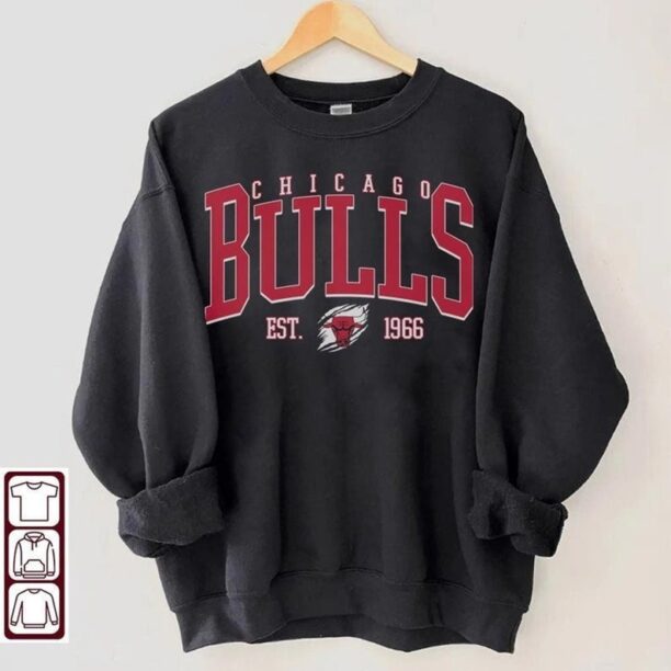 Vintage Chicago Bulls Basketball, 90s Bootleg, T-Shirt Retro Style Sweatshirt Crewneck, fan gift, Chicago Bulls shirt