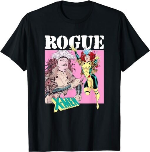 Marvel X-Men Rogue Character Spotlight Vintage Poster T-Shirt