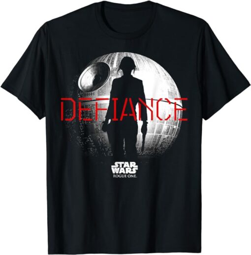 Star Wars Rogue One Jyn Silhouette Defiance Graphic T-Shirt T-Shirt