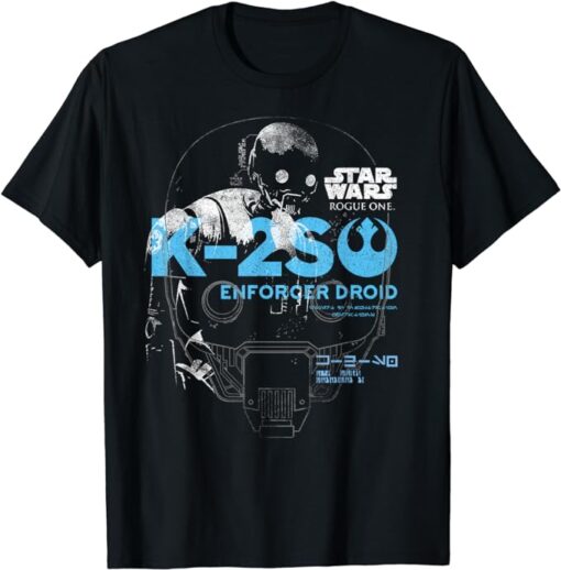 Star Wars: Rogue One K-2SO Line Art T-Shirt