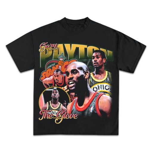 GARY PAYTON T-SHIRT | Seattle Supersonics Vintage 90s Style Rap Tee