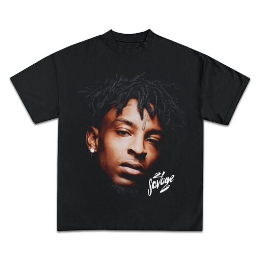 21 SAVAGE T-SHIRT | Rap Tee Jumbo Graphic Print Savage Mode