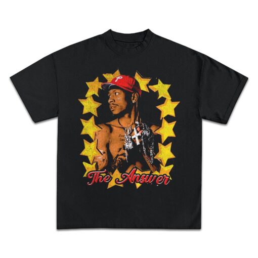 ALLEN IVERSON T-SHIRT | The Answer Rare 90s Vintage Style Rap Tee Graphic Shirt