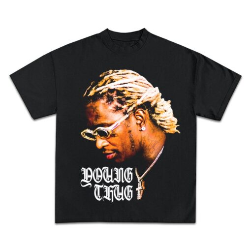 YOUNG THUG T-SHIRT | Rap Tee Concert Merch Jeffrey Williams Free Thugger Slime Season