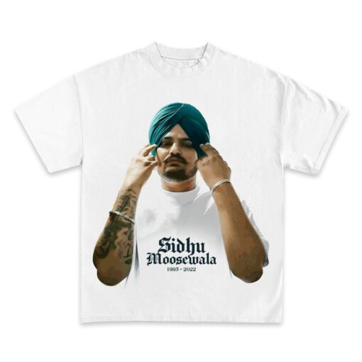 SIDHU MOOSEWALA T-SHIRT | Rap Tee Concert Merch Punjabi Rap | Hop Hop Graphic Print Karan Aujla Diljit Dosanjh |