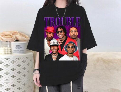 Trouble Vintage T-Shirt, Trouble Tee, Trouble Hoodie, Trouble Sweater, Spooky Sweatshirt, Short Sleeve T-Shirt