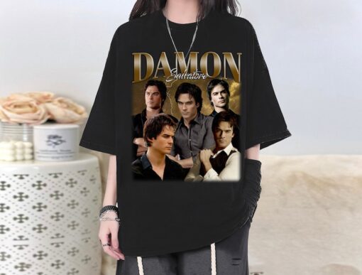 Damon Salvatore T-Shirt, Damon Salvatore Shirt, Damon Salvatore Tee, Actor Damon Salvatore Homage, Damon Salvatore Fan