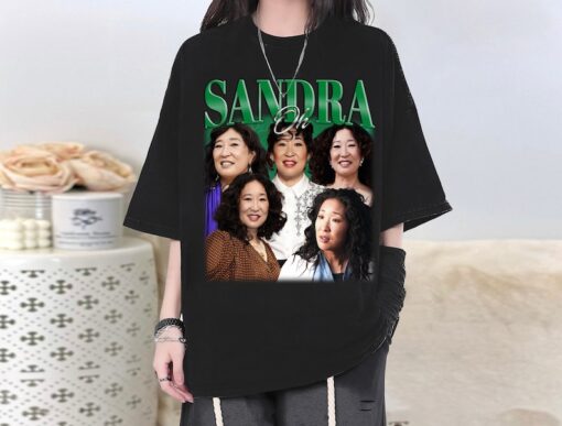 Retro Sandra Oh T-Shirt, Sandra Oh Shirt, Sandra Oh Tees, Sandra Oh Homage, Casual T-Shirt, College Shirt, Adult T-Shirt