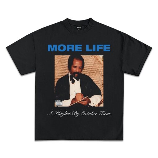 DRAKE GRAPHIC T-SHIRT | More Life Album Rap Tee Concert Merch Hip Hop