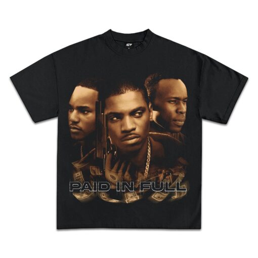 Paid In Full T-Shirt | Rico Mitch Cam'ron Mekhi Phifer Wood Harris Unisex Vintage Rap Tee | Hip Hop Movie