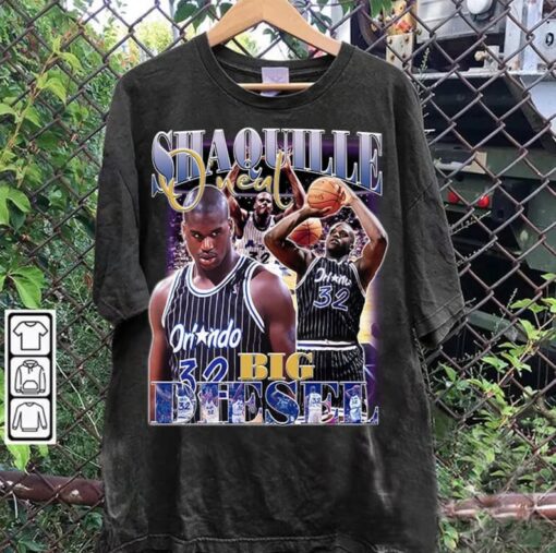 Vintage 90s Graphic Style Shaquille O'Neal T-Shirt - Shaquille O'Neal T-Shirt - Stephen Curry Vintage Tee For Man and