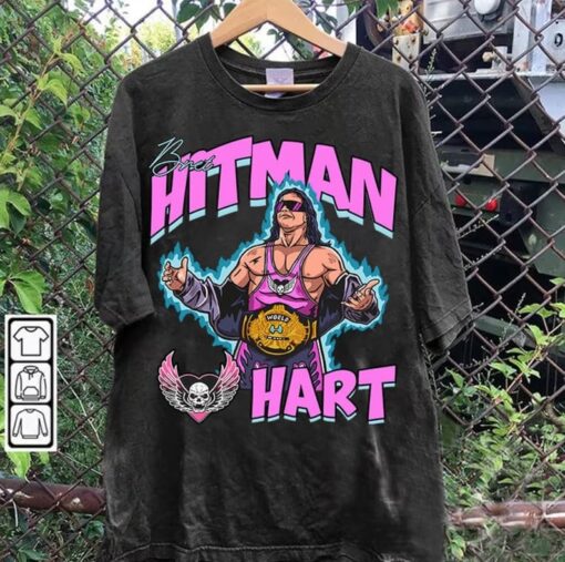 Bret Hart Shirt, Bret Hart Wrestling T-Shirt, 90s Graphic Tee, Unisex Shirt For Woman And Man