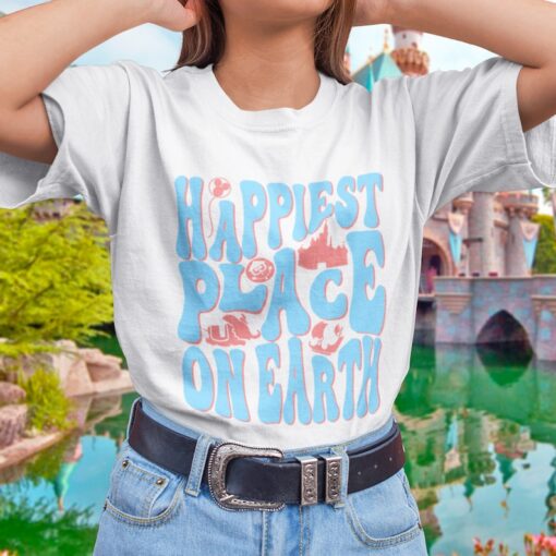 Happiest Place on Earth Groovy Retro Style T-Shirt