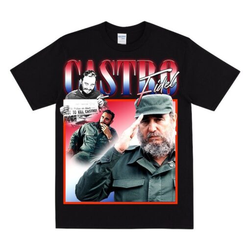 FIDEL CASTRO Homage T-shirt, Socialism Inspired Print Art